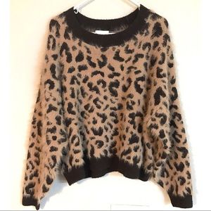 H&M Fuzzy Cheetah Sweater